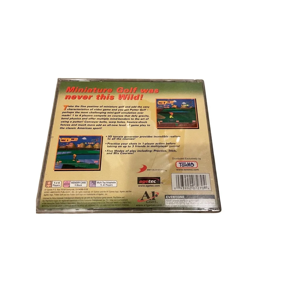 Putter Golf Sony PlayStation 1 PS1 Agetec A1 Games Sports SLUS-01371 2001 E